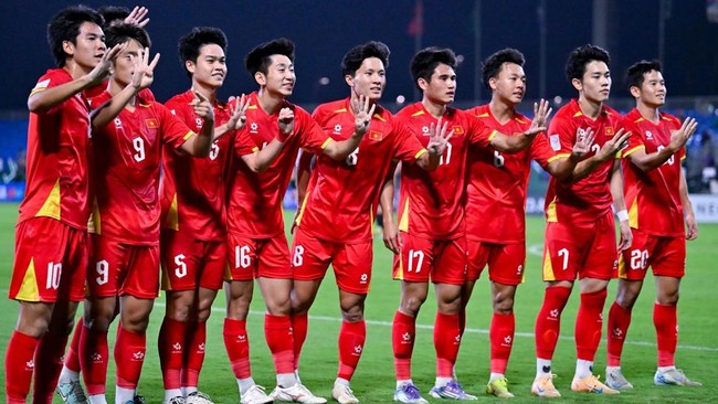 Pemain Timnas Vietnam U-23 merayakan kemenangan usai meraih peringkat ketiga Piala Asia U-23 2026 dan menerima bonus miliaran