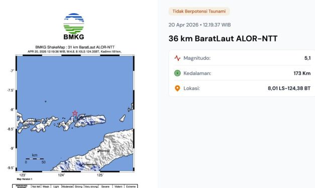 Gempa Hari Ini Guncang Indonesia, 4 Wilayah Terdampak