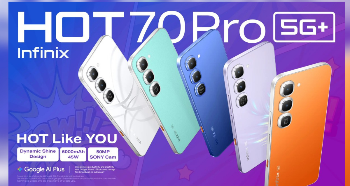 Infinix Hot 70 Pro Resmi Meluncur, Hadir dengan Desain Berubah Warna dan Layar 144 Hz