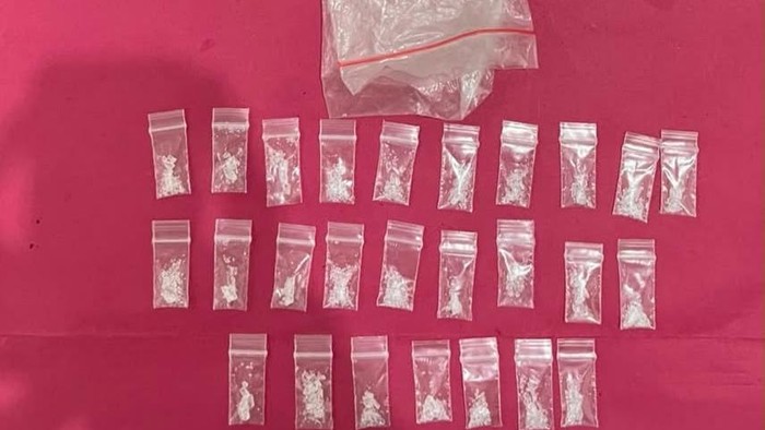 Barang bukti 53 paket sabu hasil penggerebekan Polda Riau
